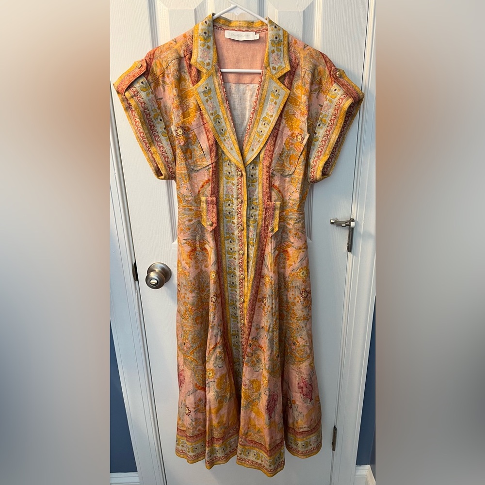 Zimmermann Acacia Midi Shirt Dress - Size 0 - Picture 5 of 11